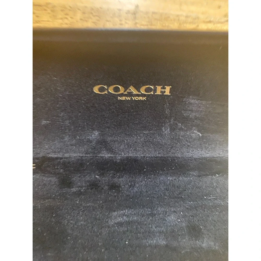 Coach New York Black Hard Shell Eyeglasses Sunglasses Clamshell Case Logo
